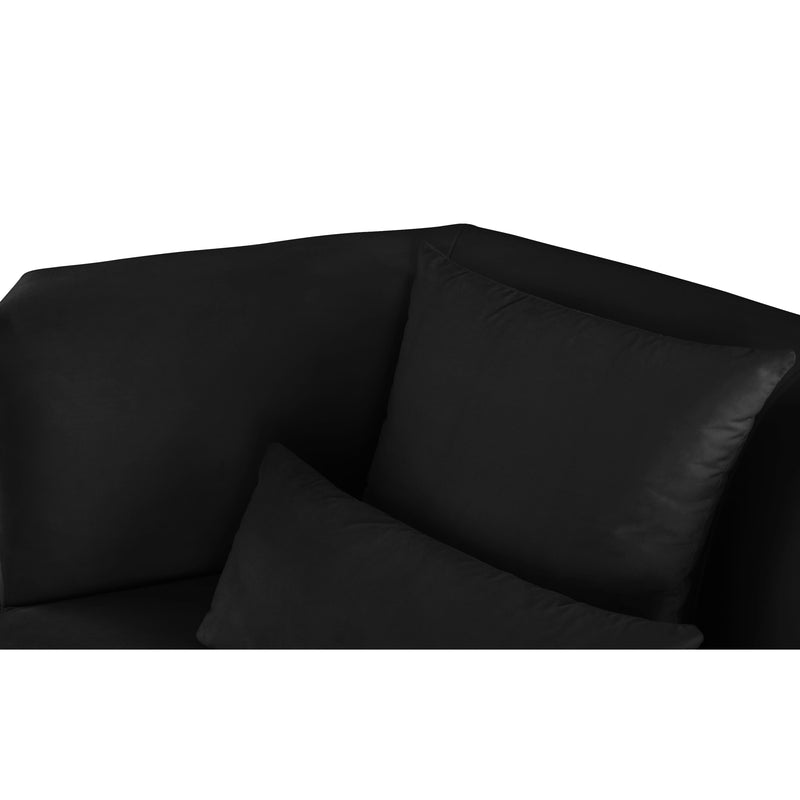 Meridian Marquis Black Velvet Chair IMAGE 5