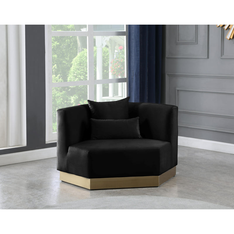 Meridian Marquis Black Velvet Chair IMAGE 6