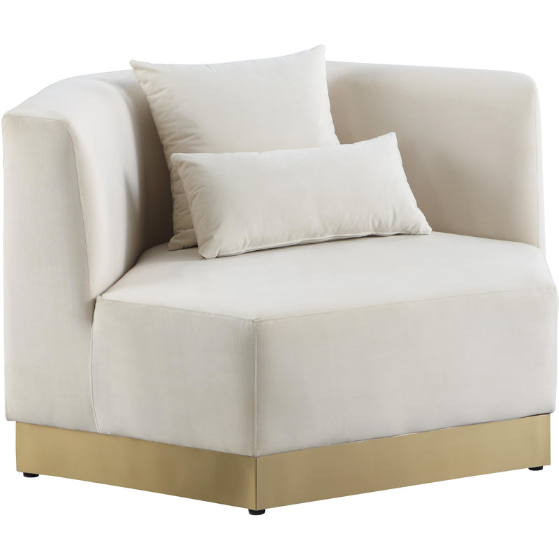 Meridian Marquis Cream Velvet Chair IMAGE 1