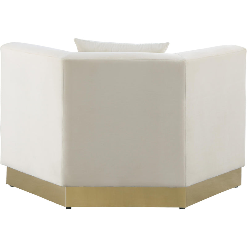 Meridian Marquis Cream Velvet Chair IMAGE 4