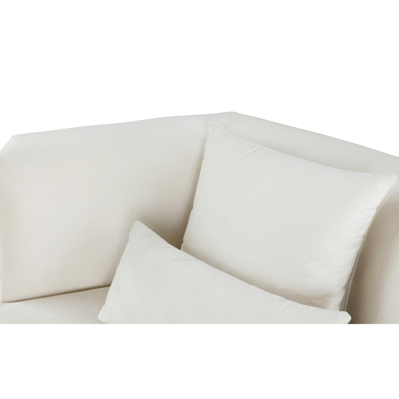 Meridian Marquis Cream Velvet Chair IMAGE 5