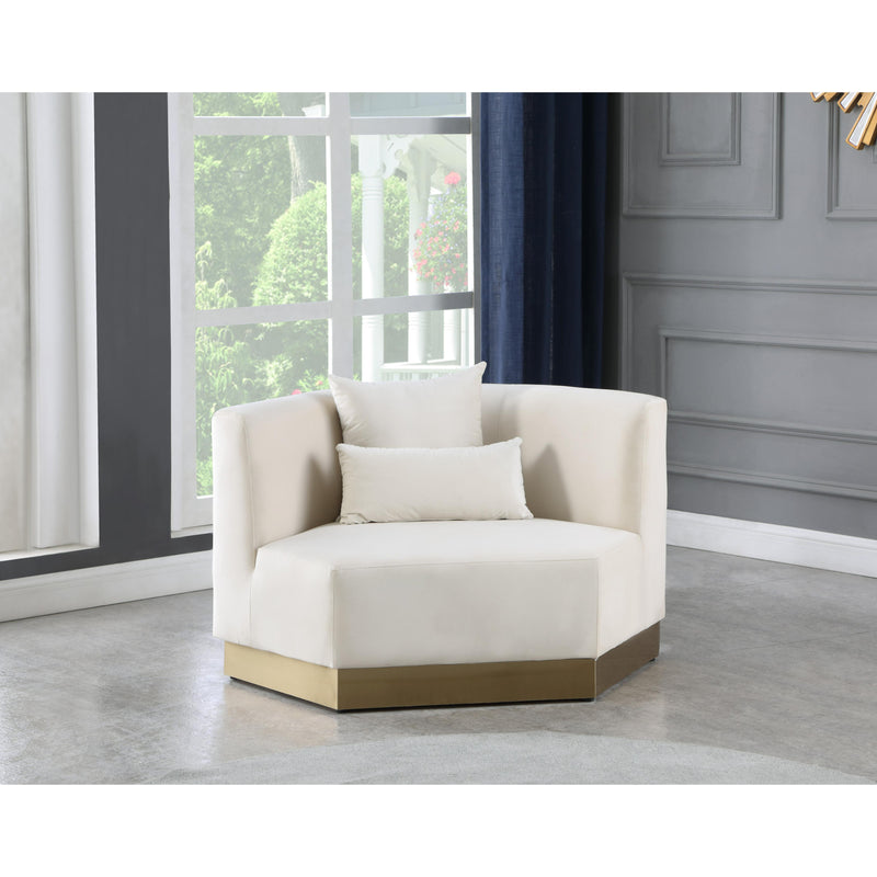 Meridian Marquis Cream Velvet Chair IMAGE 6