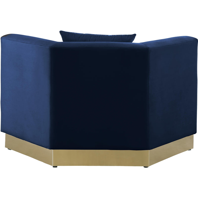 Meridian Marquis Navy Velvet Chair IMAGE 4