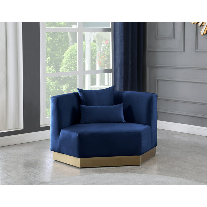 Meridian Marquis Navy Velvet Chair IMAGE 6