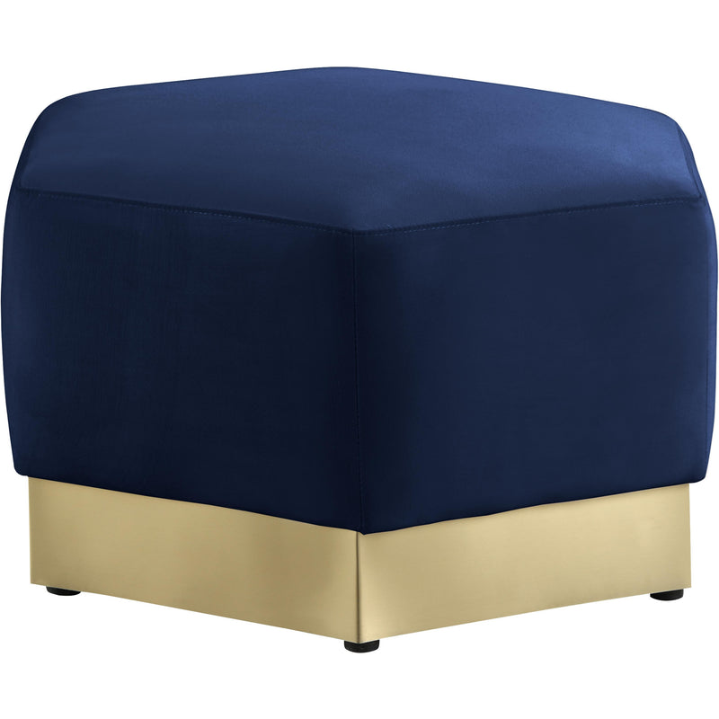 Meridian Marquis Navy Velvet Ottoman IMAGE 3