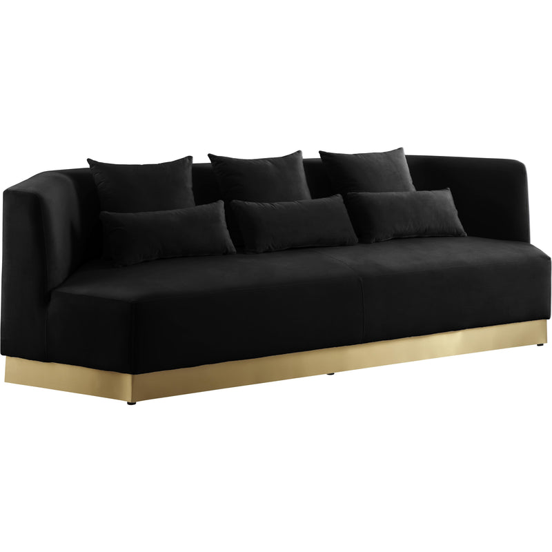 Meridian Marquis Black Velvet Sofa IMAGE 1