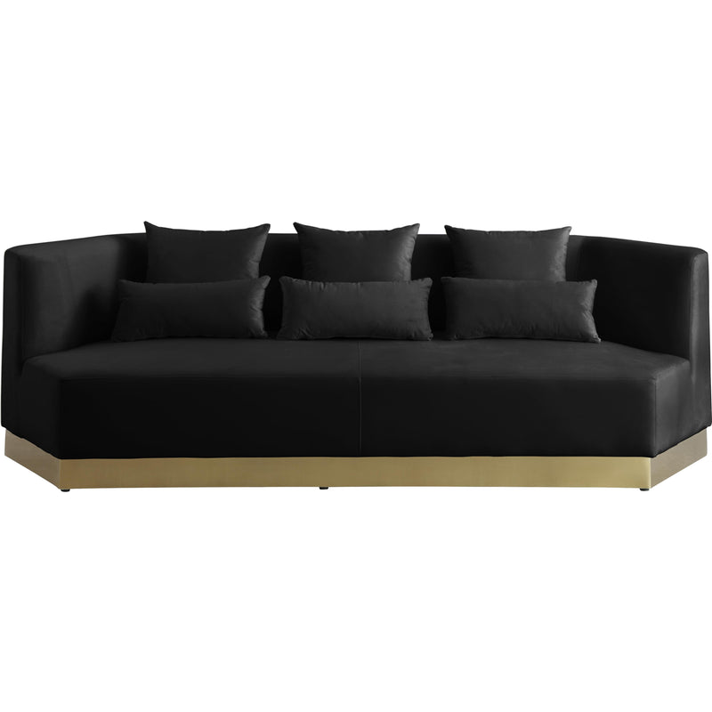 Meridian Marquis Black Velvet Sofa IMAGE 2