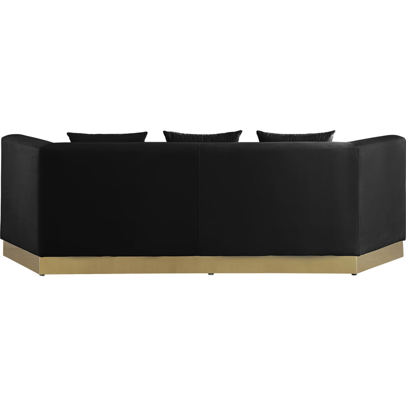 Meridian Marquis Black Velvet Sofa IMAGE 4