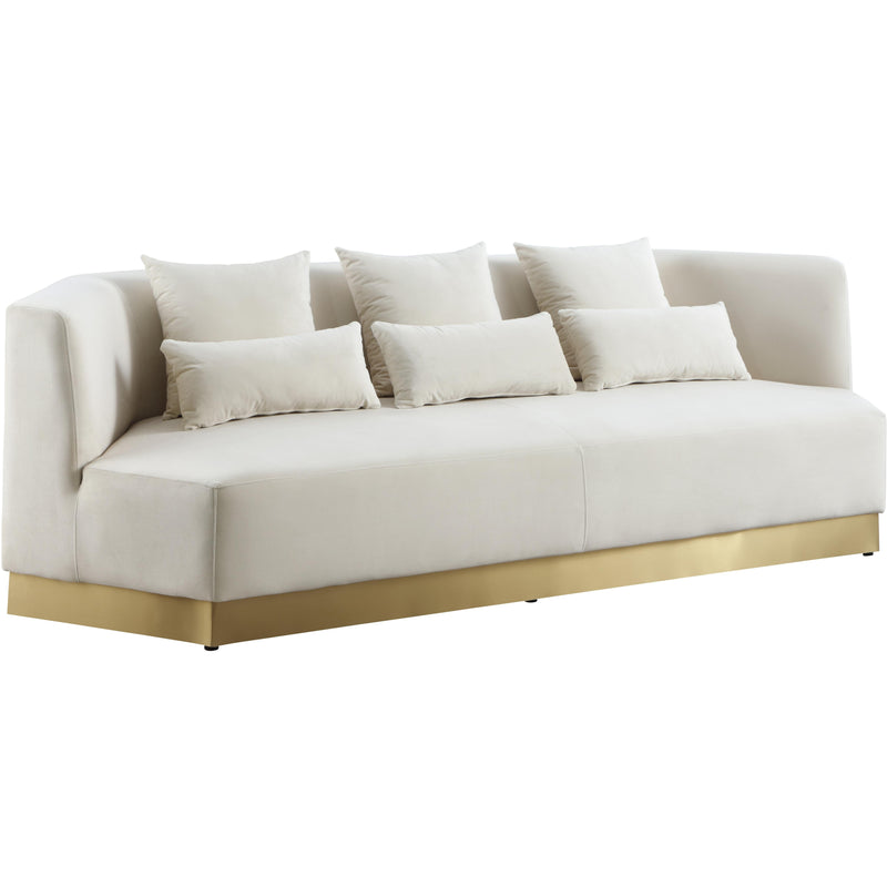 Meridian Marquis Cream Velvet Sofa IMAGE 1