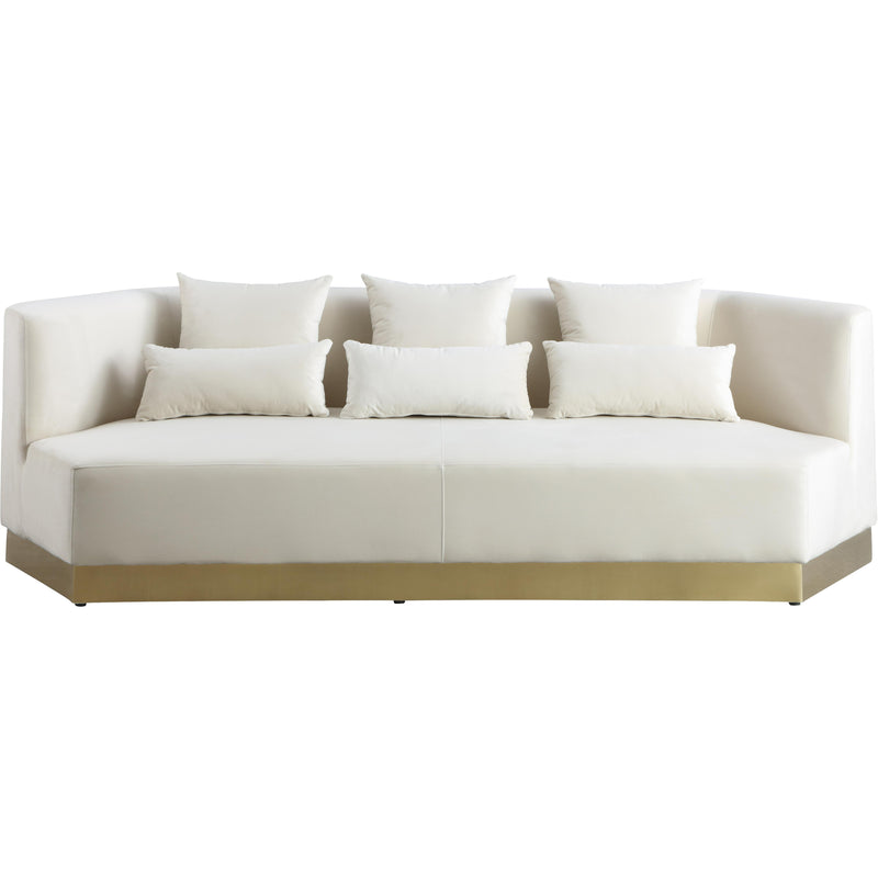 Meridian Marquis Cream Velvet Sofa IMAGE 2