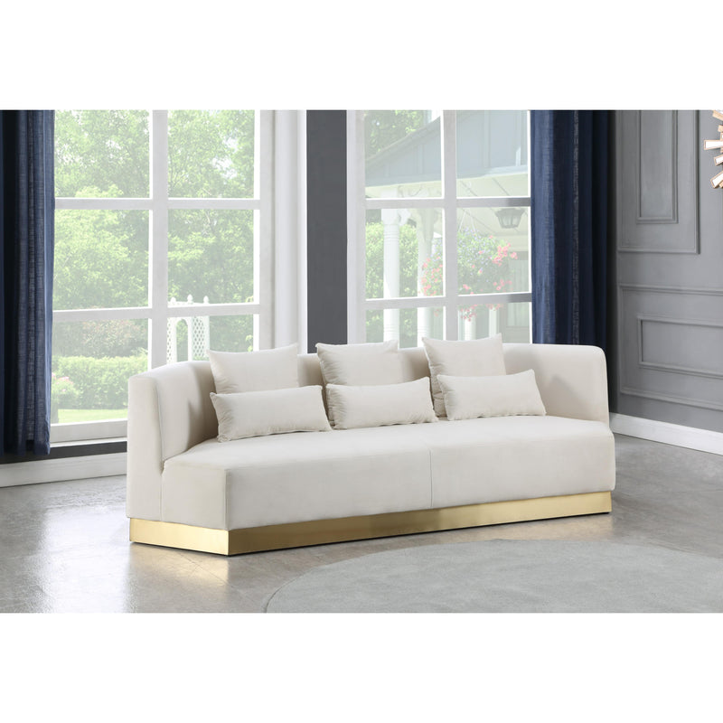 Meridian Marquis Cream Velvet Sofa IMAGE 6