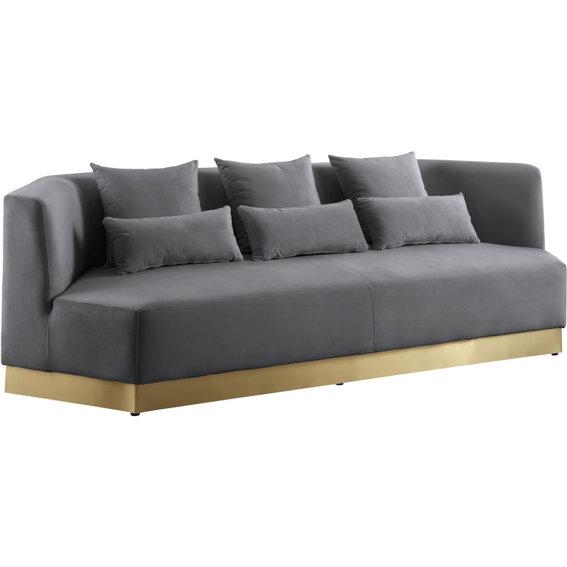 Meridian Marquis Grey Velvet Sofa IMAGE 1