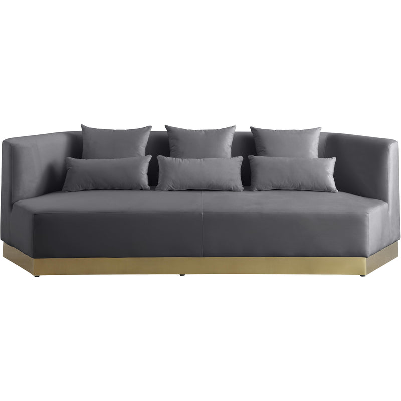 Meridian Marquis Grey Velvet Sofa IMAGE 2