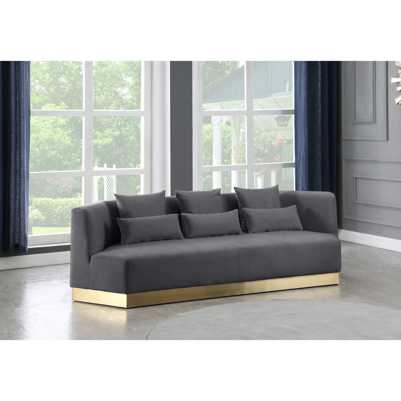 Meridian Marquis Grey Velvet Sofa IMAGE 6