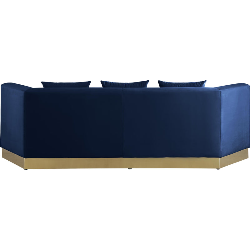 Meridian Marquis Navy Velvet Sofa IMAGE 4