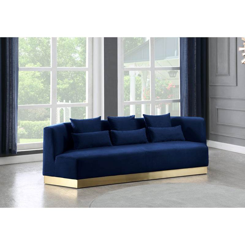 Meridian Marquis Navy Velvet Sofa IMAGE 6