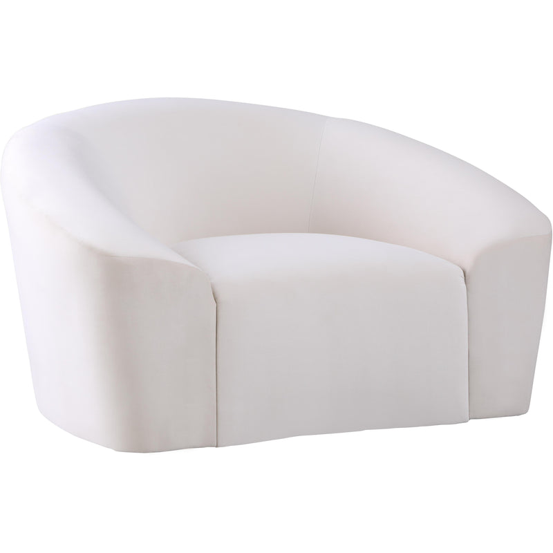 Meridian Riley Cream Velvet Chair IMAGE 1