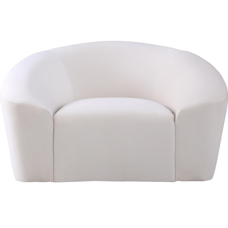 Meridian Riley Cream Velvet Chair IMAGE 2