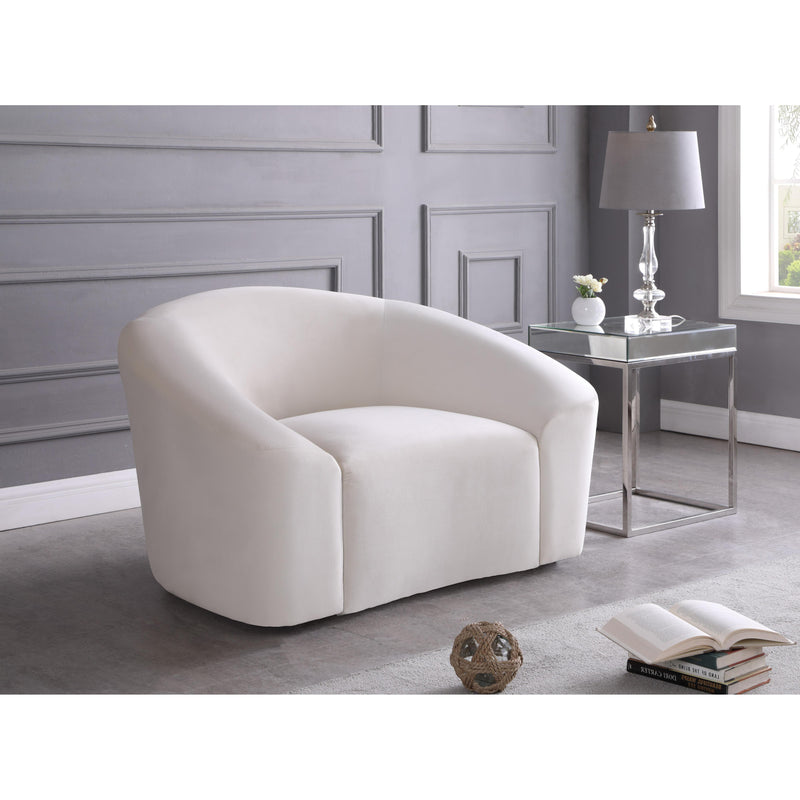 Meridian Riley Cream Velvet Chair IMAGE 6