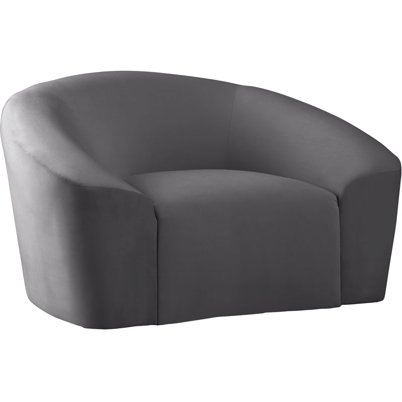 Meridian Riley Grey Velvet Chair IMAGE 1