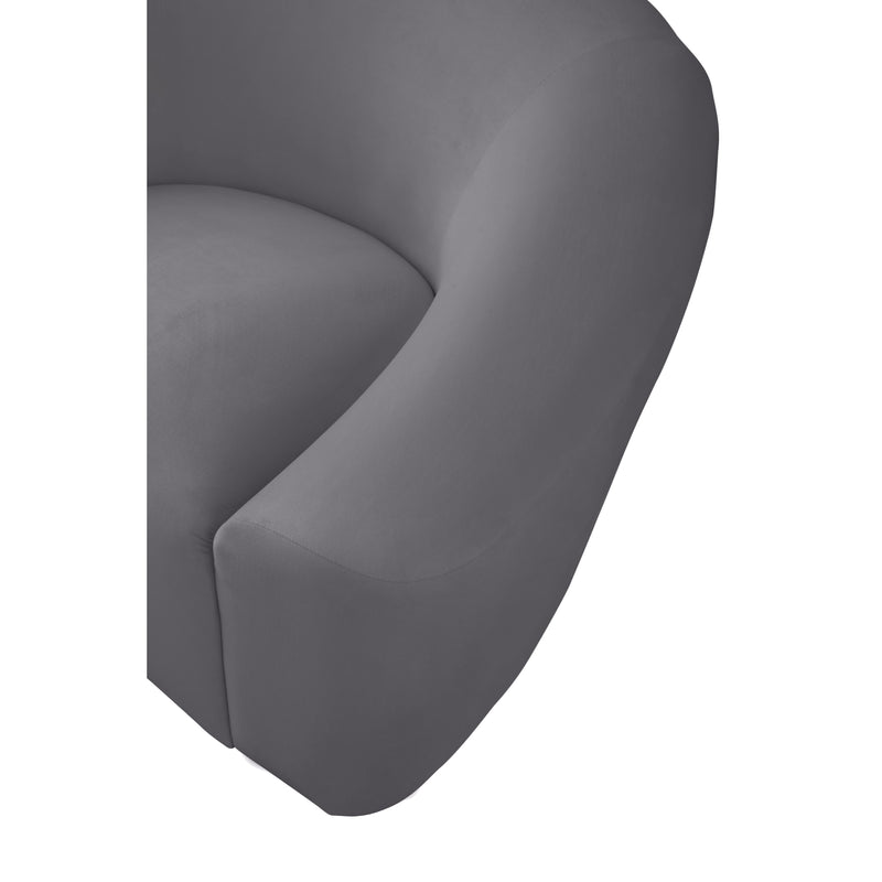 Meridian Riley Grey Velvet Chair IMAGE 5