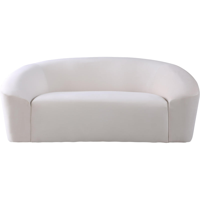 Meridian Riley Cream Velvet Loveseat IMAGE 2