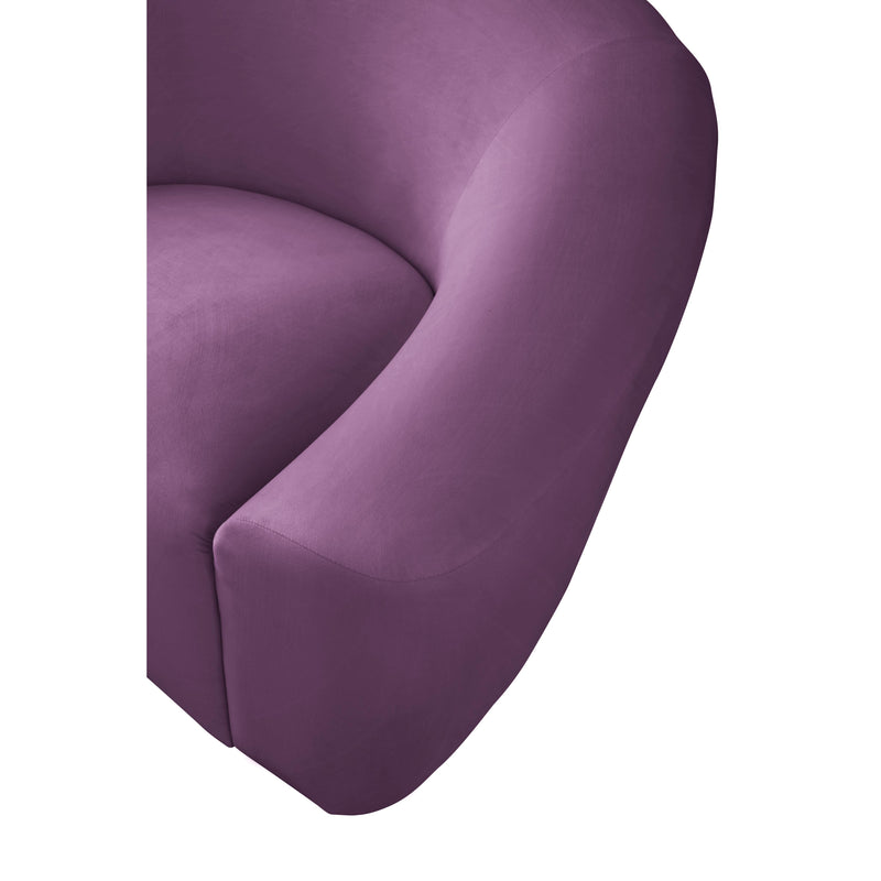 Meridian Riley Purple Velvet Sofa IMAGE 5