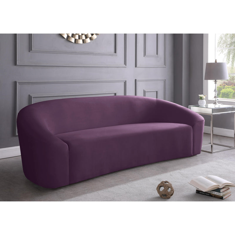 Meridian Riley Purple Velvet Sofa IMAGE 6