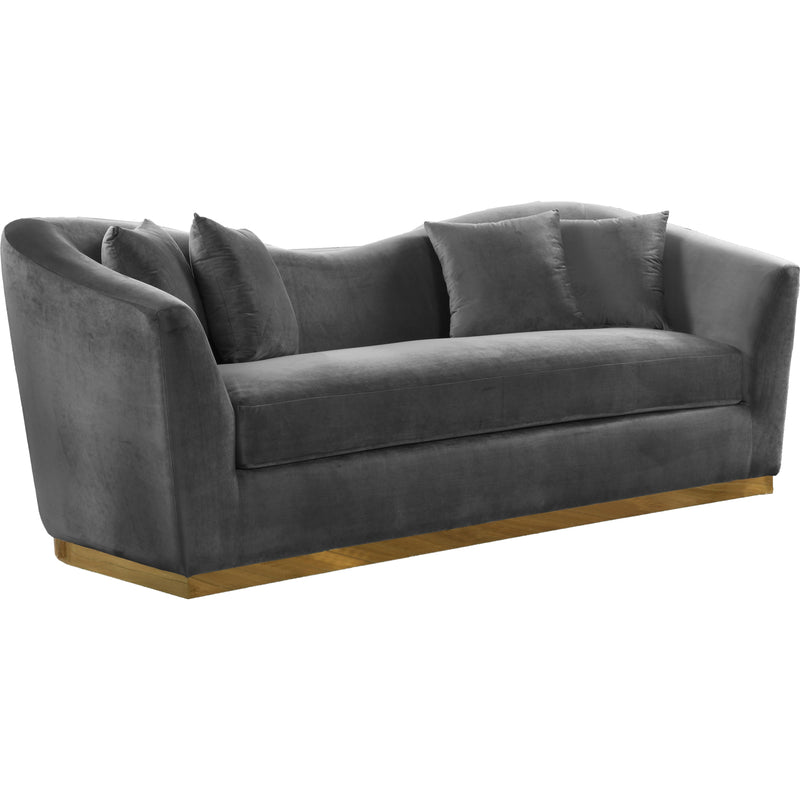 Meridian Arabella Grey Velvet Sofa IMAGE 1