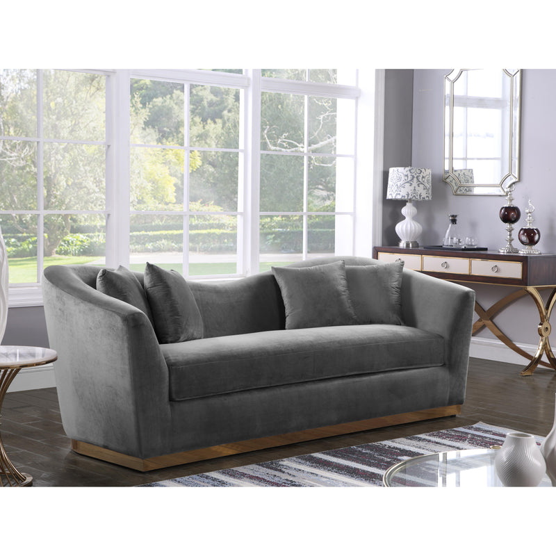 Meridian Arabella Grey Velvet Sofa IMAGE 3