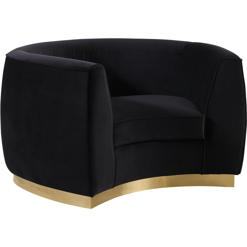 Meridian Julian Black Velvet Chair IMAGE 1