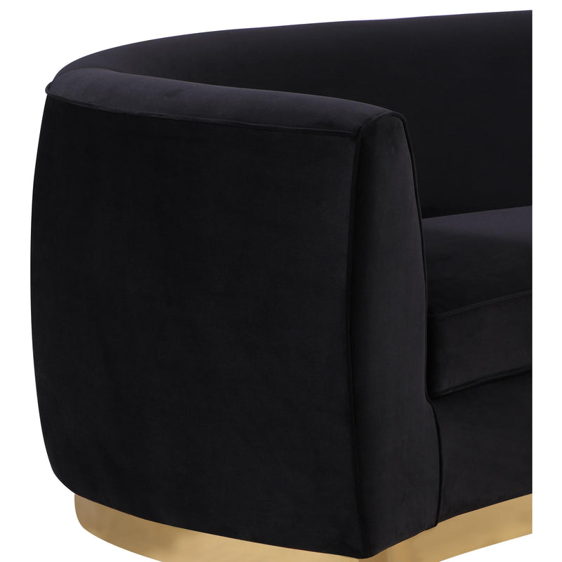 Meridian Julian Black Velvet Chair IMAGE 3