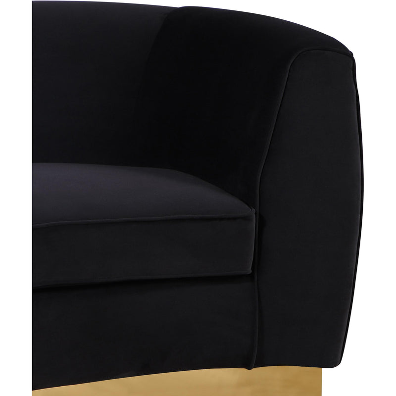 Meridian Julian Black Velvet Chair IMAGE 4