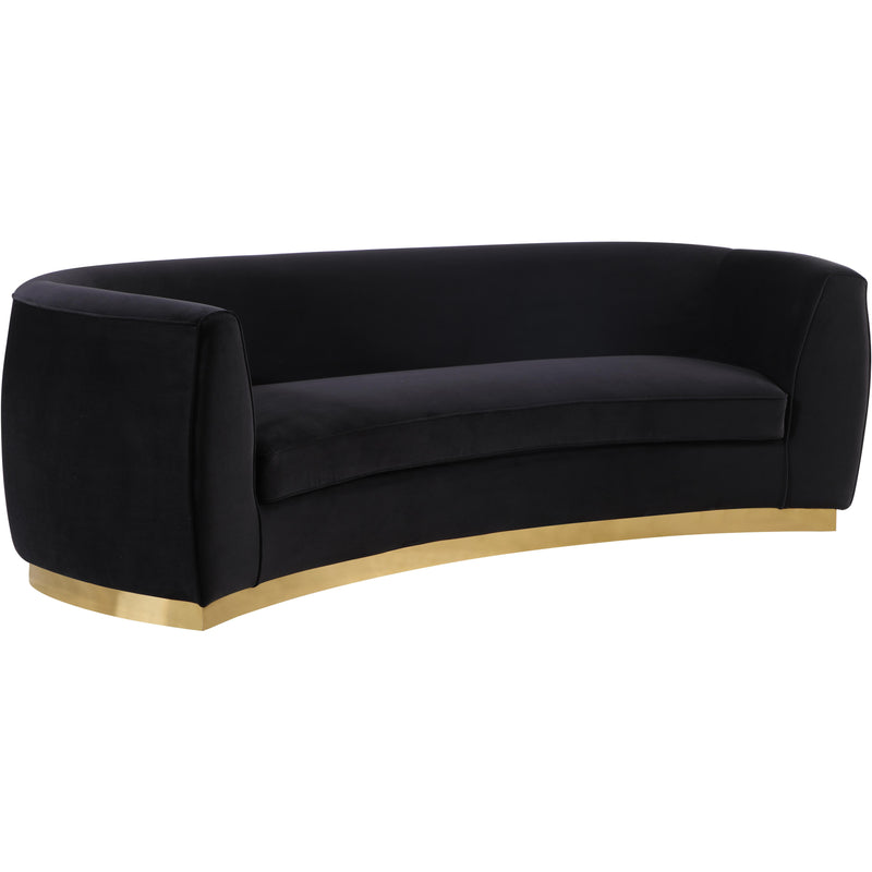 Meridian Julian Black Velvet Sofa IMAGE 1