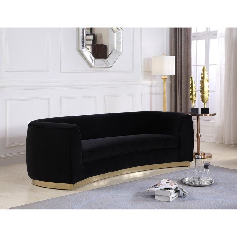 Meridian Julian Black Velvet Sofa IMAGE 5