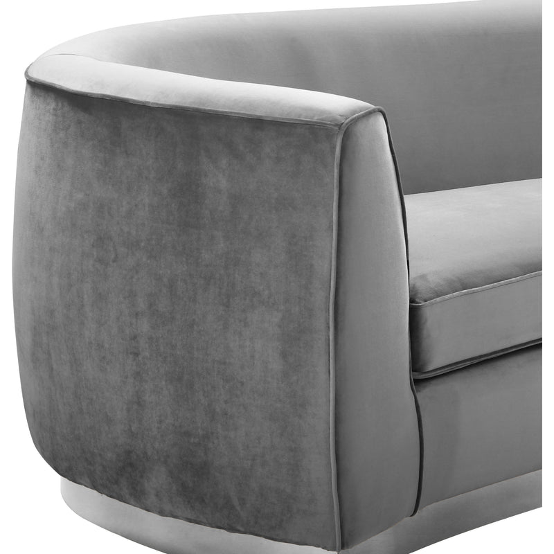 Meridian Julian Grey Velvet Chair IMAGE 3