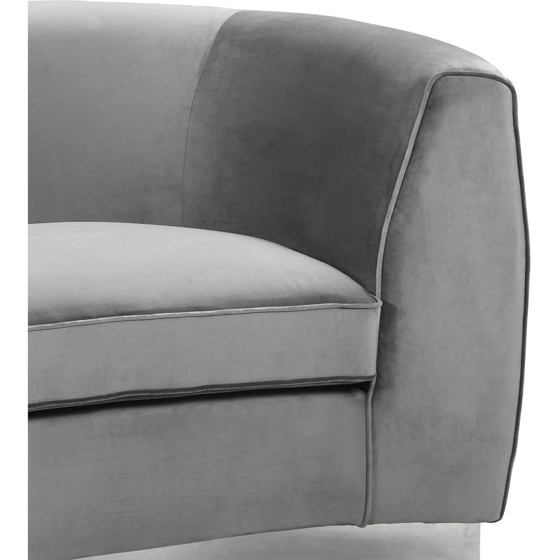 Meridian Julian Grey Velvet Chair IMAGE 4