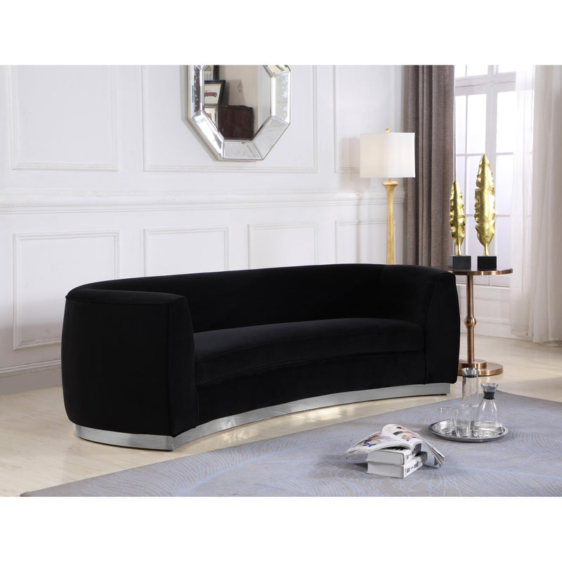 Meridian Julian Black Velvet Sofa IMAGE 5