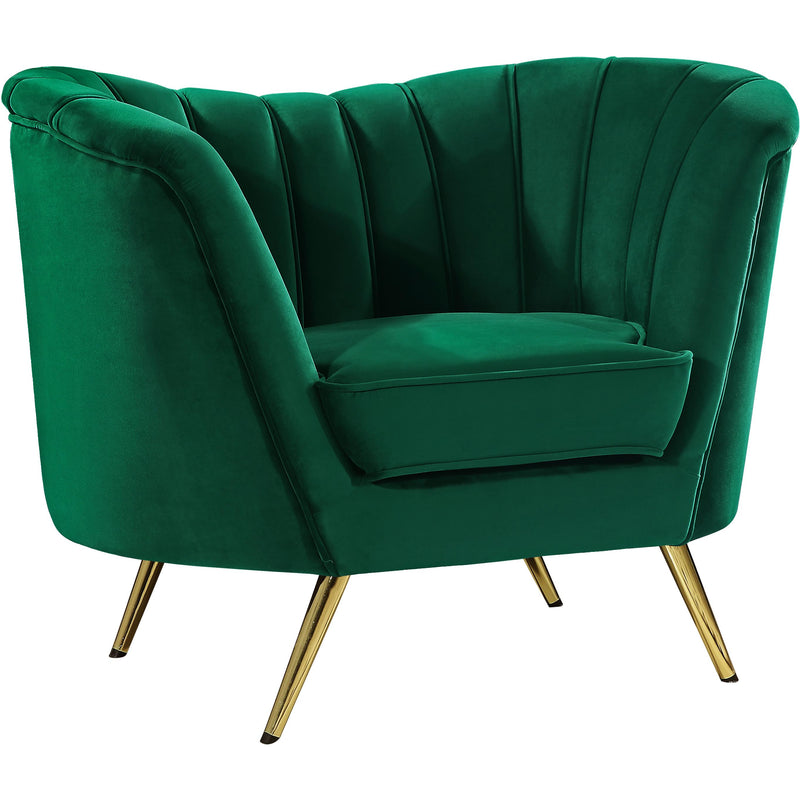 Meridian Margo Green Velvet Chair IMAGE 1