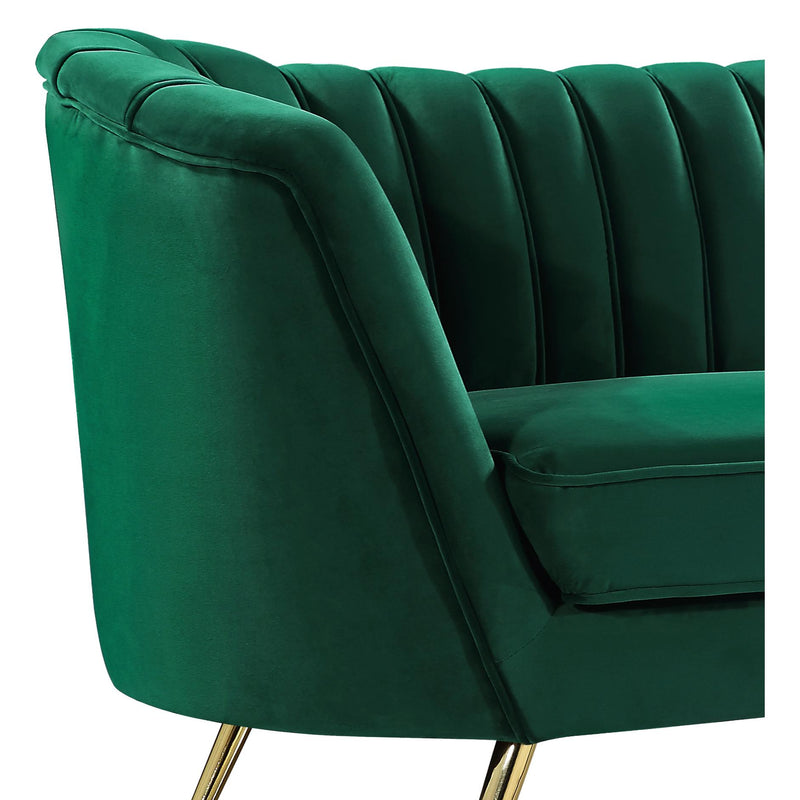 Meridian Margo Green Velvet Chair IMAGE 2