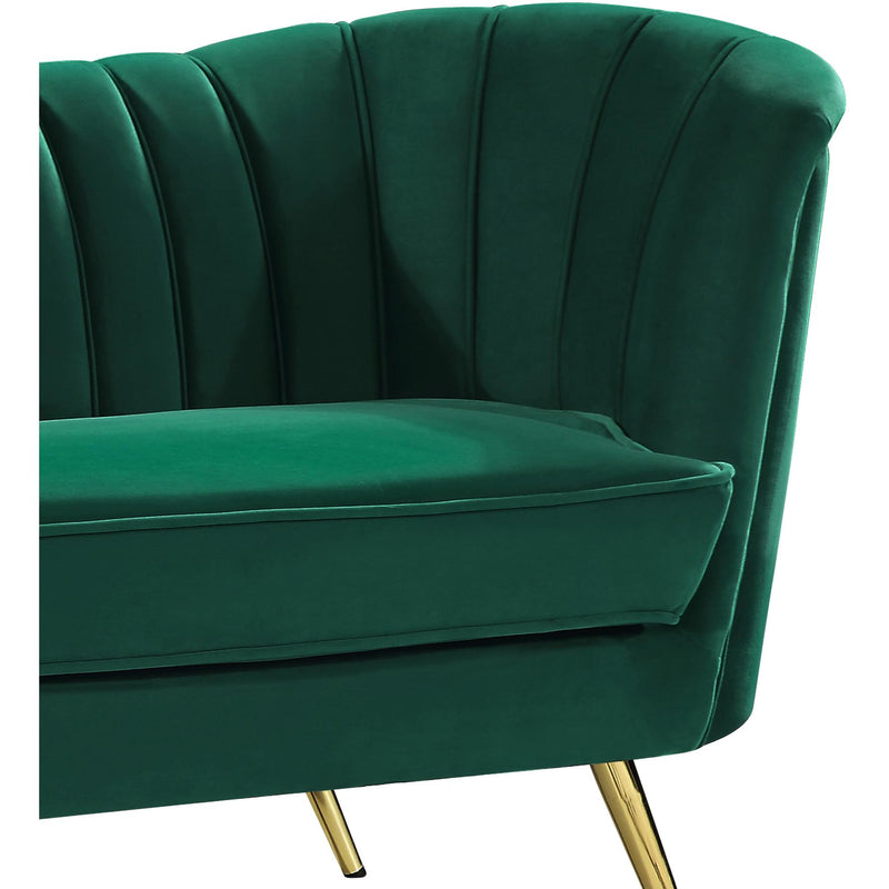 Meridian Margo Green Velvet Chair IMAGE 3