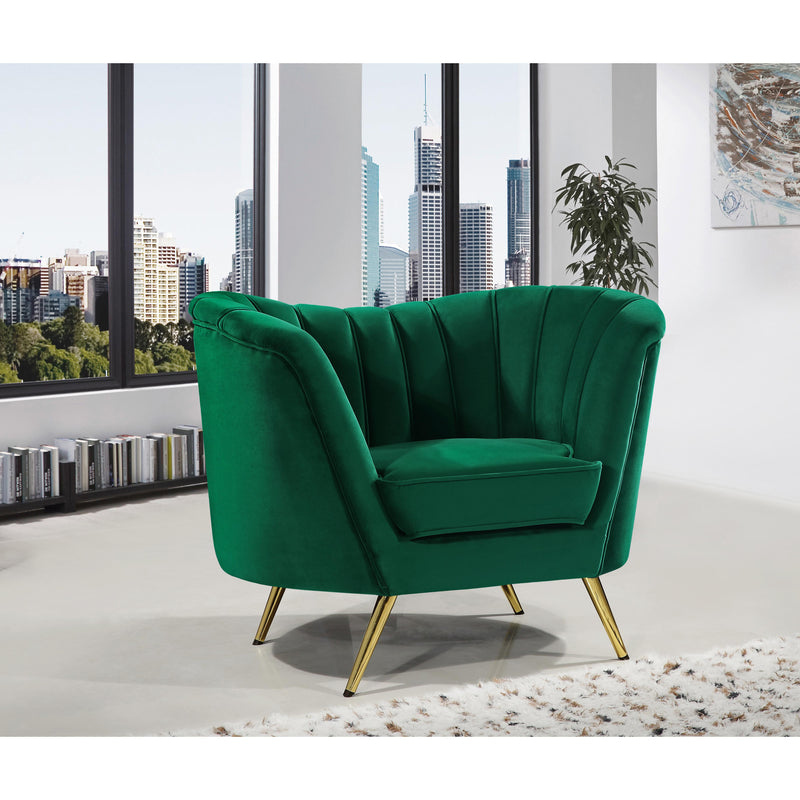 Meridian Margo Green Velvet Chair IMAGE 4