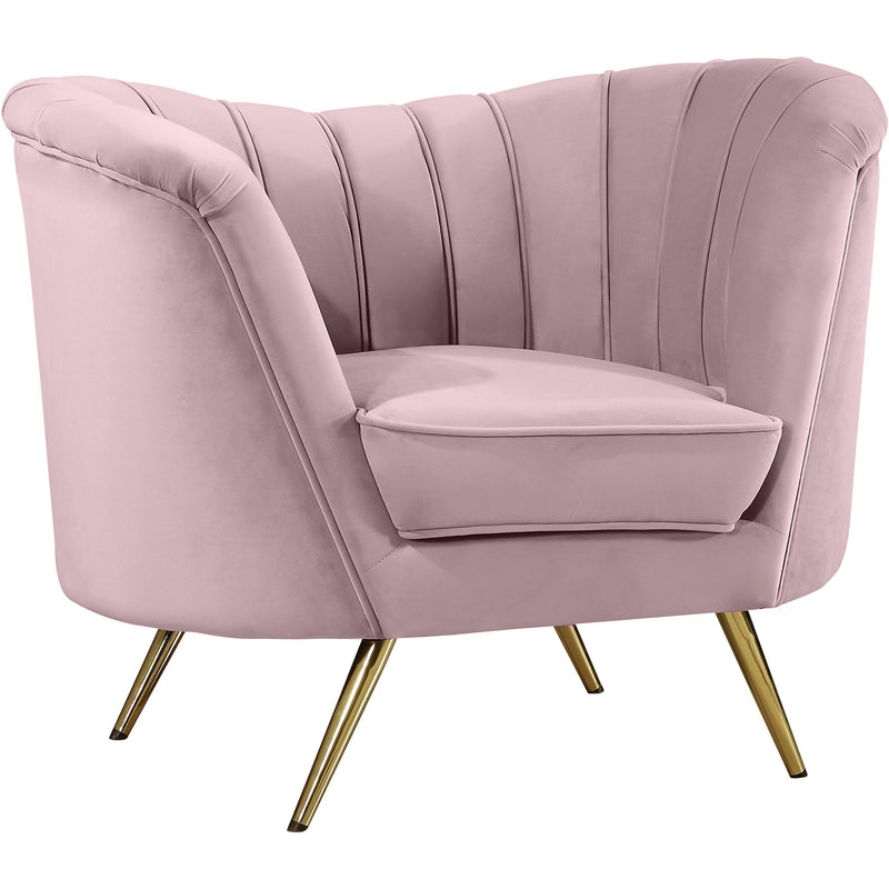 Meridian Margo Pink Velvet Chair IMAGE 1