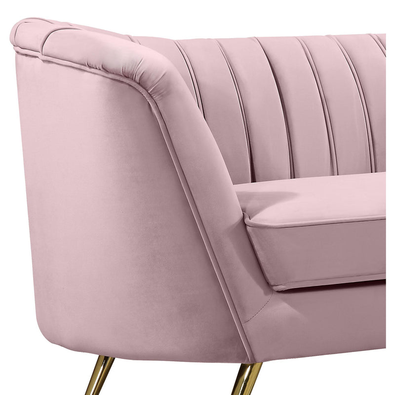 Meridian Margo Pink Velvet Chair IMAGE 2