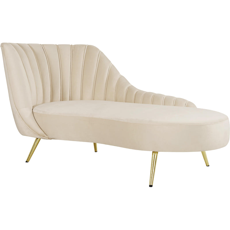 Meridian Margo Cream Velvet Chaise IMAGE 1