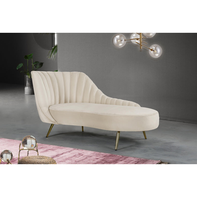 Meridian Margo Cream Velvet Chaise IMAGE 3