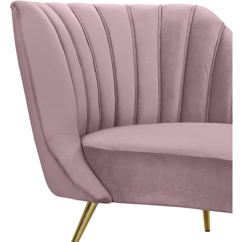 Meridian Margo Pink Velvet Chaise IMAGE 2