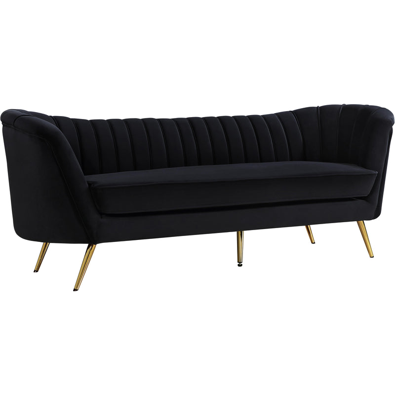 Meridian Margo Black Velvet Sofa IMAGE 1