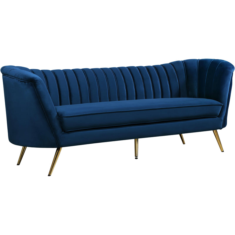 Meridian Margo Navy Velvet Sofa IMAGE 1