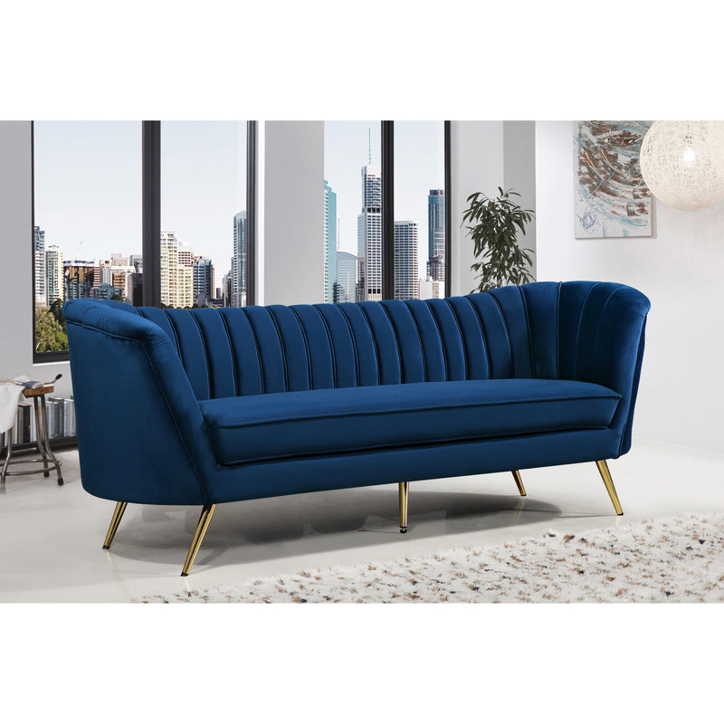 Meridian Margo Navy Velvet Sofa IMAGE 5